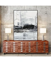 Giant Art 20" x 16" Winter Lightning Ii Art Block Framed Canvas