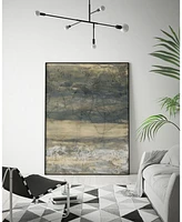 Giant Art 14" x 11" Earthen Lines Ii Art Block Framed Canvas