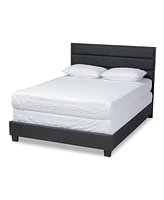 Ansa Fabric Headboard Platform Queen Bed