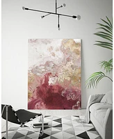 Giant Art 14" x 11" Ocean Splash Ii Crimson Version Museum Mounted Canvas Print