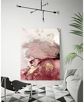 Giant Art 32" x 24" Ocean Splash I Crimson Version Museum Mounted Canvas Print