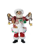 Kurt Adler 12-Inch Fabriche Christmas Chef Santa