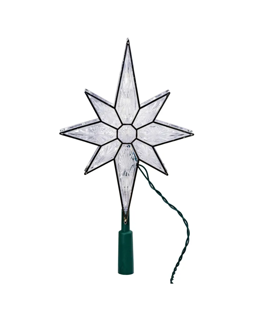 Kurt Adler Ul 10-Light 10.5-Inch Clear Led 8-Point Star Treetop