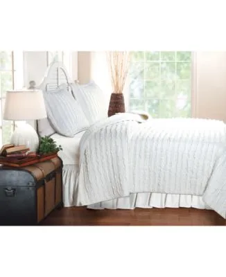 Greenland Home Fashions Ruffled Quilt Set 3 Piece