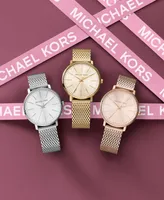 Michael Kors Women's Pyper Gold-Tone Stainless Steel Mesh Bracelet Watch 38mm