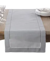 Saro Lifestyle Classic Hemstitch Border Table Runner