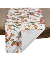 Saro Lifestyle Fall Leaves Design Runner In Soft Tones