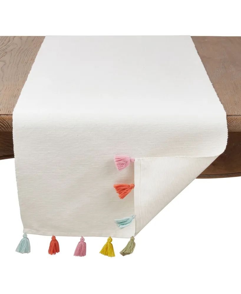 Saro Lifestyle Fiesta Tassel Long Table Runner