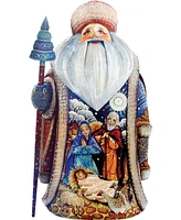 G.DeBrekht Woodcarved and Hand Painted Magic Night Father Santa Claus Figurine