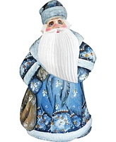 G.DeBrekht Woodcarved Hand Painted Ornamental Santa Figurine