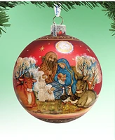 G.DeBrekht Limited Edition Oversized Story of Nativity Ball Glass Ornament