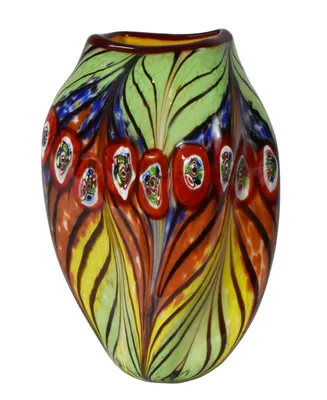 Dale Tiffany Peacock Feather Vase