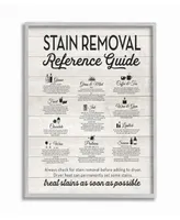 Stupell Industries Stain Removal Reference Guide Typography Gray Framed Texturized Art