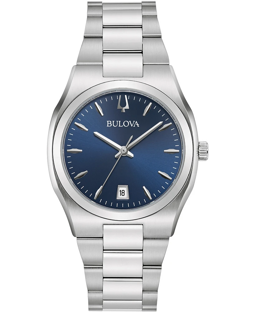 Bulova Women's Classic Stainless Steel Bracelet Watch 34mm, Created for Macy's