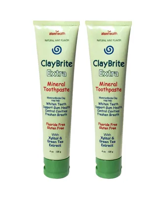 Zion Health Claybrite Extra Toothpaste Set of 2 Pack, 8oz