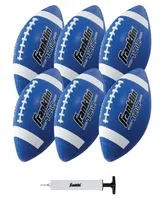 Franklin Sports Junior Rubber Football Set - 6 Pack Inflation Pump Included