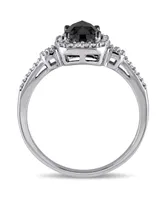 Black and White Diamond (1 ct. t.w.) Engagement Ring 14k Gold