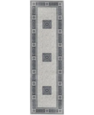 Km Home Sanford Milan 2831OF28MA Gray 2'3" x 7'7" Runner Rug