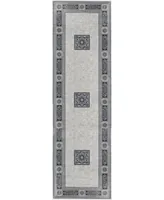 Closeout! Km Home Sanford Milan 2831OF28MA Gray 2'3" x 7'7" Runner Rug