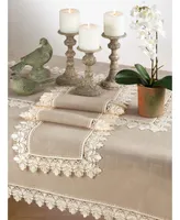 Saro Lifestyle Lace Trimmed Table Linens