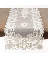 Saro Lifestyle Embroidered Flourishes Table Runner