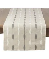 Saro Lifestyle Modern Embroidered Design Table Runner