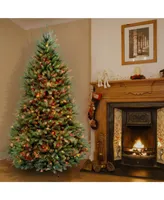 National Tree 7.5' Dunhill Fir Hinged Tree with 750 Multi Lights