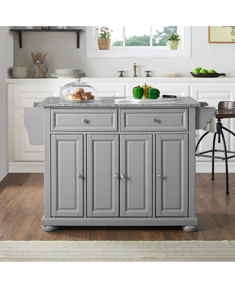 Crosley Alexandria Solid Granite Top Kitchen Island