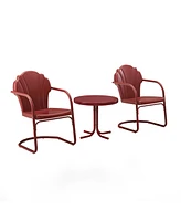 Crosley Tulip 3 Piece Metal Conversation Seating Set