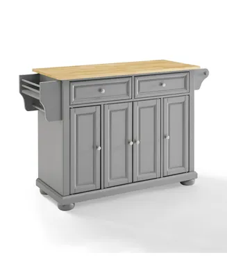 Crosley Alexandria Natural Wood Top Kitchen Island