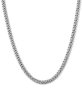 Curb Link 24" Chain Necklace Sterling Silver or 18k Gold-Plated Over