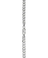 Flat Curb Link 24" Chain Necklace in Sterling Silver