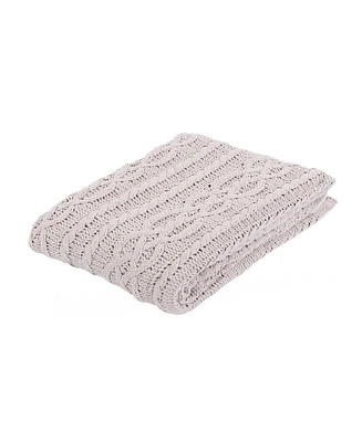 Happycare Textiles Knitted Luxury Chenille Throw, 51" x 67"