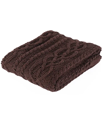 Happycare Textiles Knitted Luxury Chenille Throw, 51" x 67"