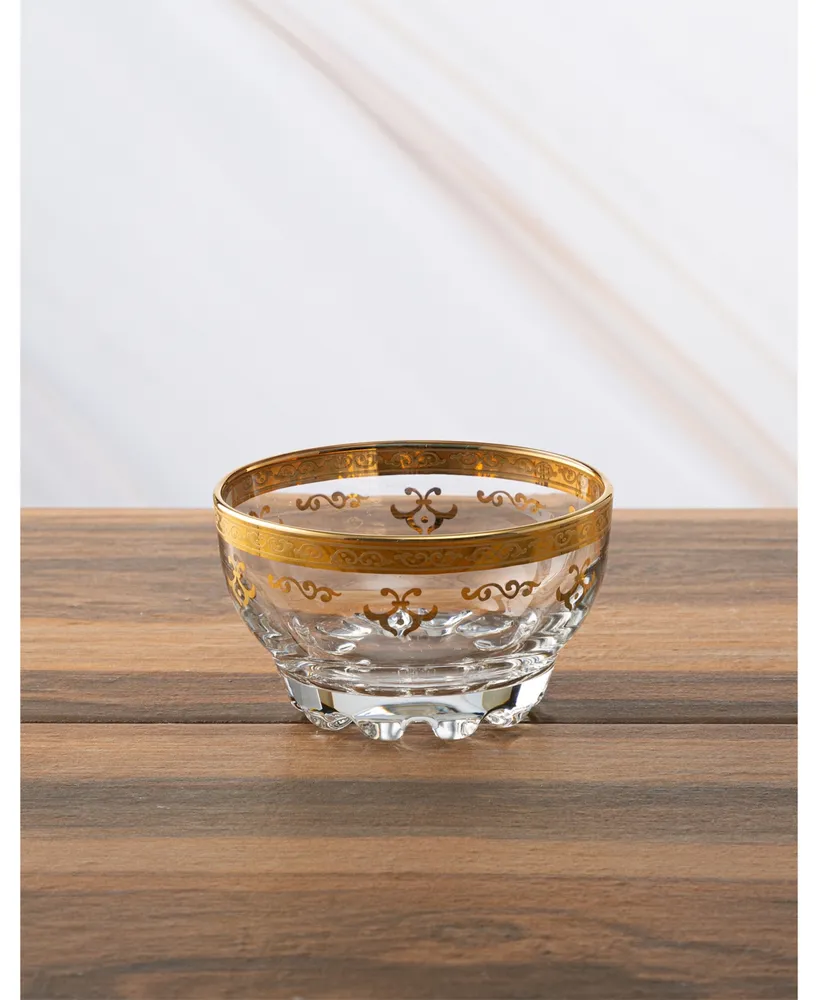 Classic Touch Set of 6 Dessert Bowls with Rich Design