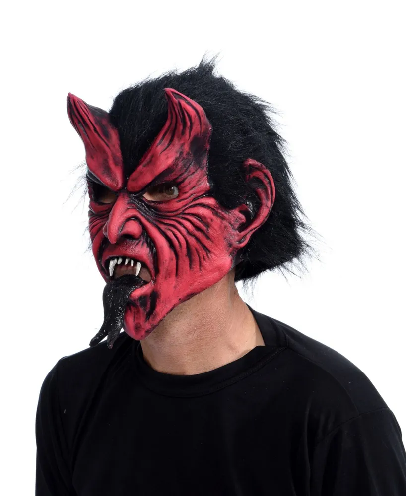 ZagOne Size Studios Classic Devil With Tongue Latex Adult Costume Mask One Size