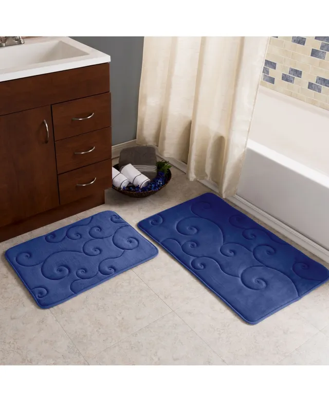 Microdry SpeedDry 2-pc. Memory Foam Bath Mat Set - Charcoal