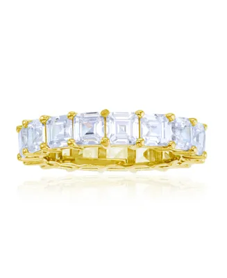 Cubic Zirconia Eternity Band 14k Gold-Plated Sterling Silver