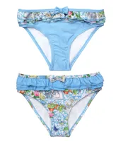 Beatrix Potter Baby Girls Scrapbook Print Frilled Nappy Swimsuit Bottom - Set of 2