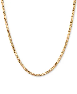 Curb Link 20" Chain Necklace Sterling Silver or 18k Gold-plated Over