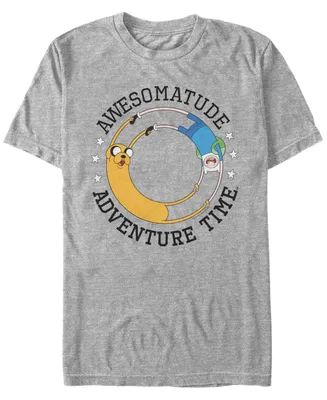 Fifth Sun Men's Awesomatude Adventure Time Short Sleeve T- shirt