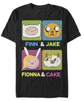 Fifth Sun Men's Adventure Time Finn Jake Fionna Cake Short Sleeve T- shirt