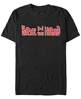 Fifth Sun Boys N The Hood Men's Red Movie Logo White Outline Short Sleeve T- shirt