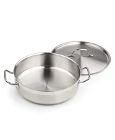 Cook N Home 8-Piece Professional Stainless Steel Kitchen Cookware Sets, Silver
