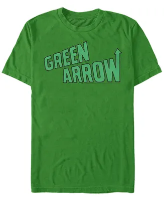 Fifth Sun Dc Men's Green Arrow Classic Text Logo Short Sleeve T-Shirt