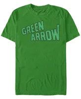 Fifth Sun Dc Men's Green Arrow Classic Text Logo Short Sleeve T-Shirt