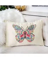 Homey Cozy Emilia Embroidery Rectangle Decorative Throw Pillow