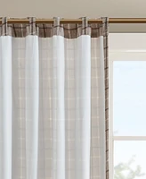 Madison Park Anaheim Plaid Rod Pocket Fleece Lined Window Panel, 50" x 95"