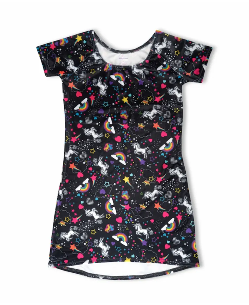 Girl Power Sport Big Girls Luxe Velvet Unicorn Dress