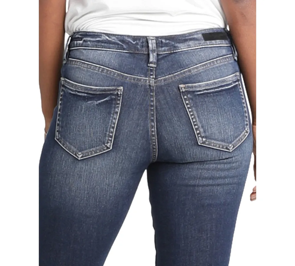 Silver Jeans Co. Banning Skinny Faded Mid Rise Crop Jeans